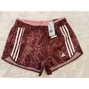 adidas women Own the Run 3" Excite Allover Print AEROREADY Shorts Small 3"